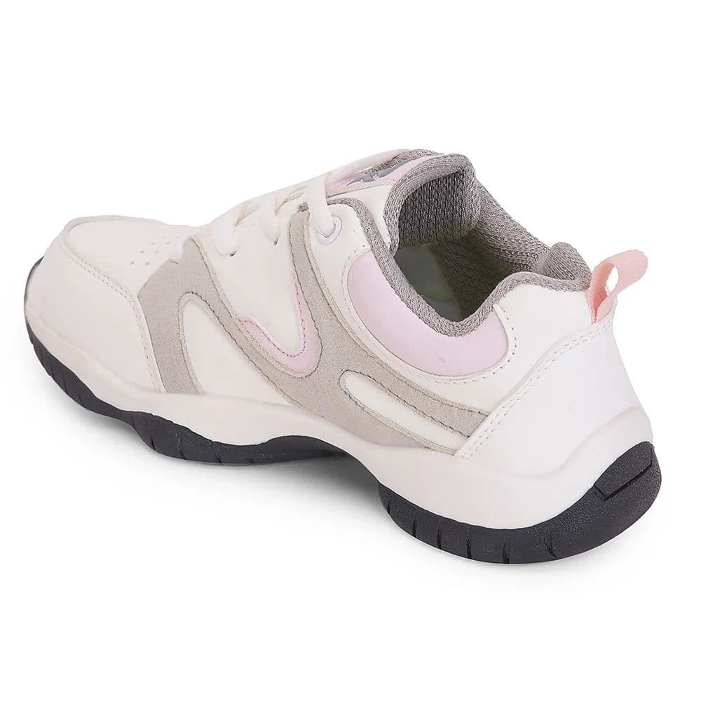 Leap7x Light Grey Sports Lacing Running Shoes For Kids CANON-2E By Liberty — photo 6