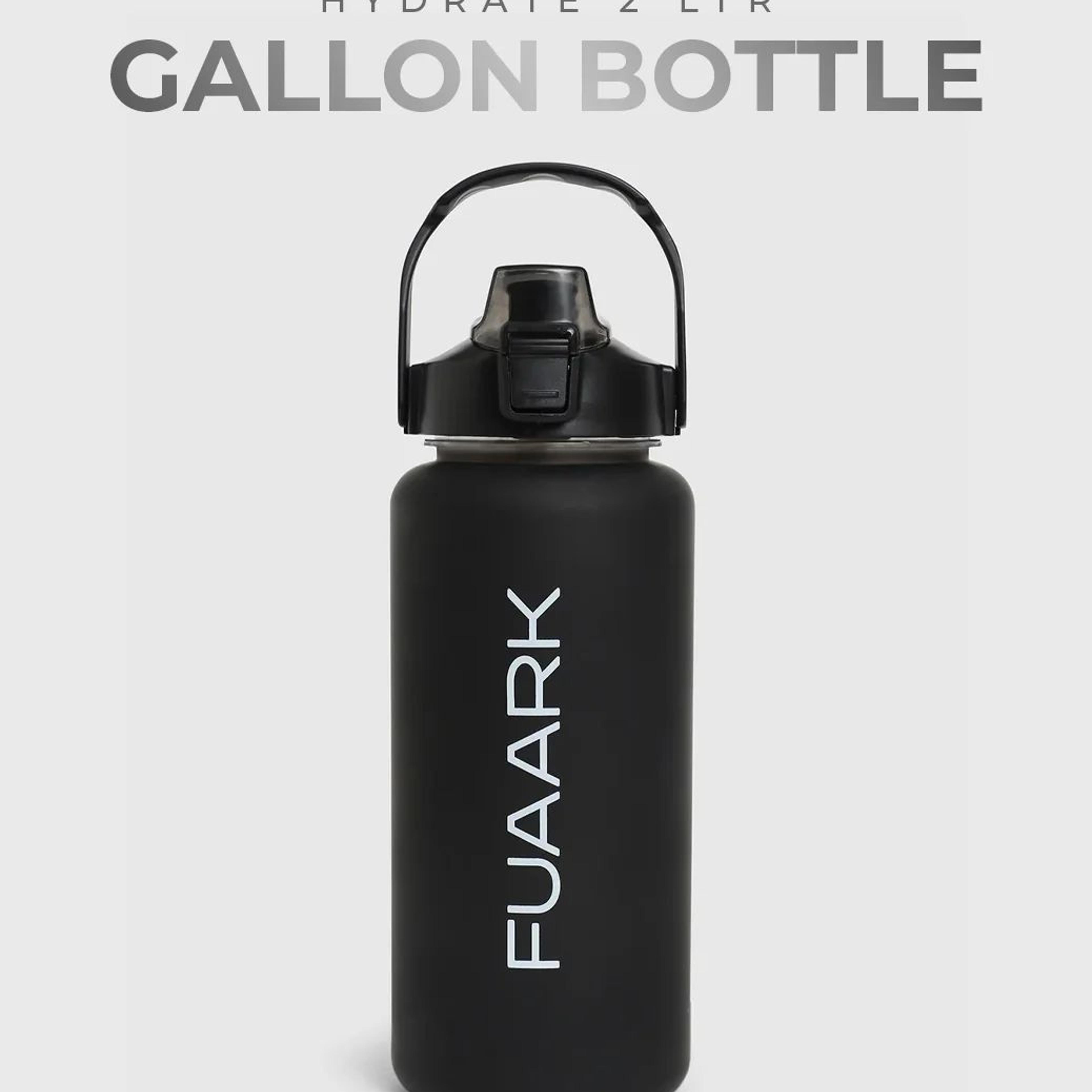 Hydrate 2 Ltr Gallon Bottle Black