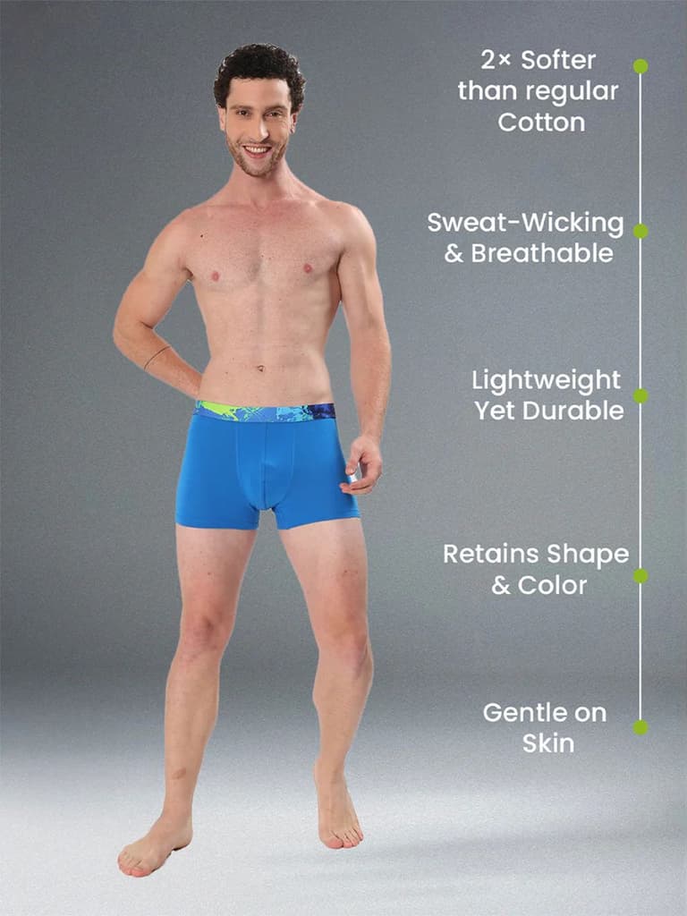 Men's Cotton Abstract Waistband Trunk – Pack of 2 — photo 4