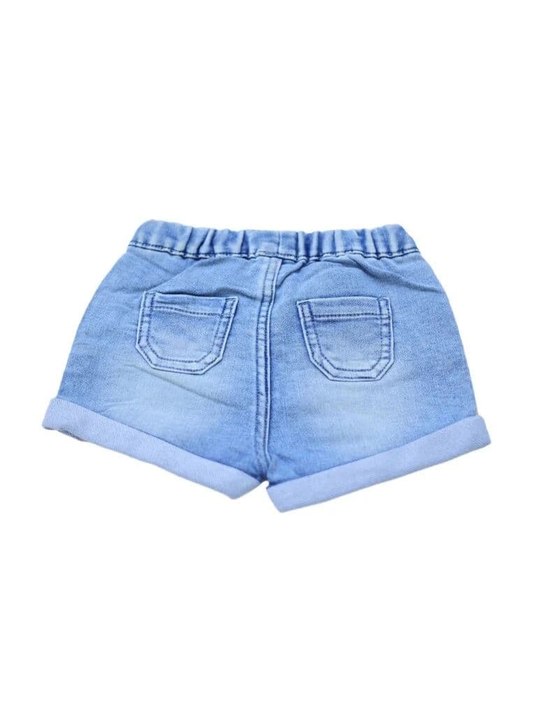 HOP Baby Boys Light Blue Washed Regular Fit Denim Shorts — photo 4
