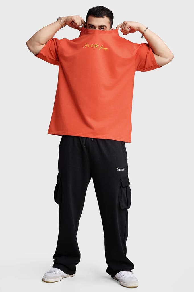 Respect The Journey Oversized T-shirt Orange — photo 2
