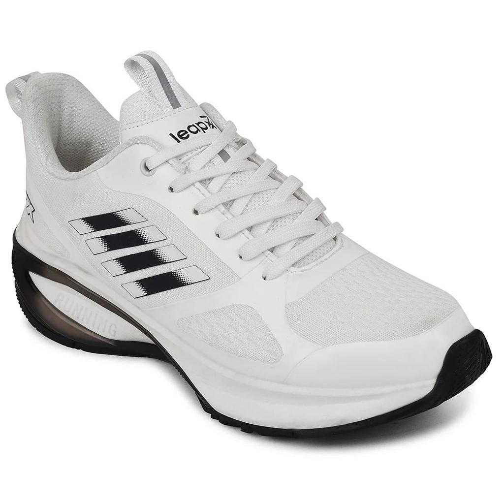 Leap7x White Sports Lacing Running Shoes For Men RUNNY-1E By Liberty