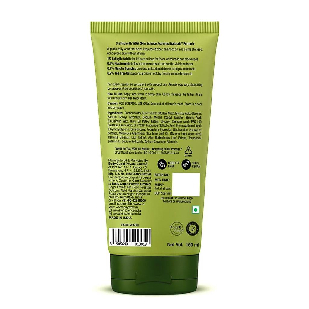 Japanese Matcha Mud Face Wash Purifies & Balances Oily Skin