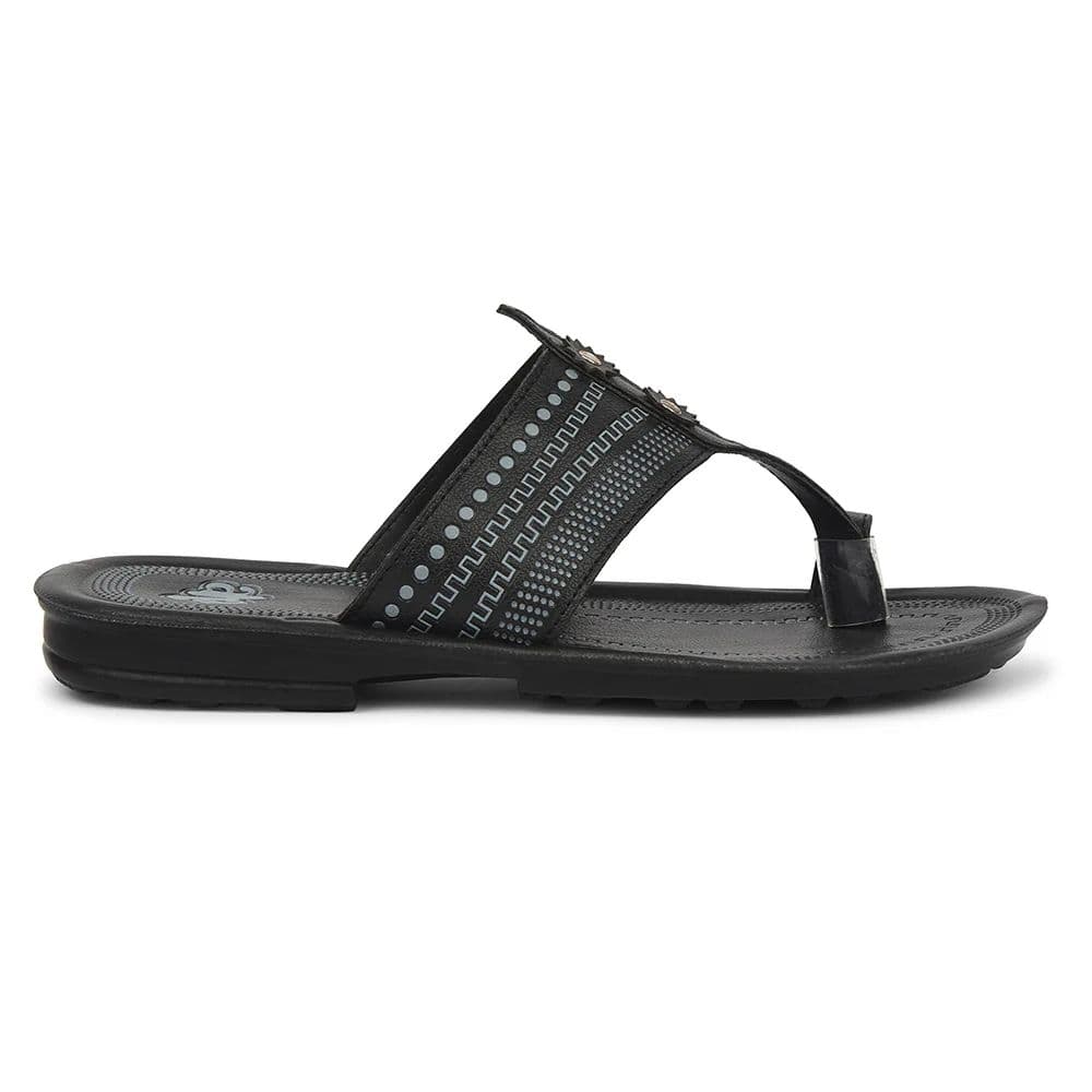 A-HA Black Casual Flat Sandal For Men MPU-62 By Liberty — photo 2