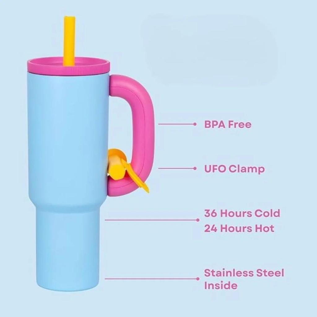 CandyColor Handle Travel Tumbler With Straw — photo 5