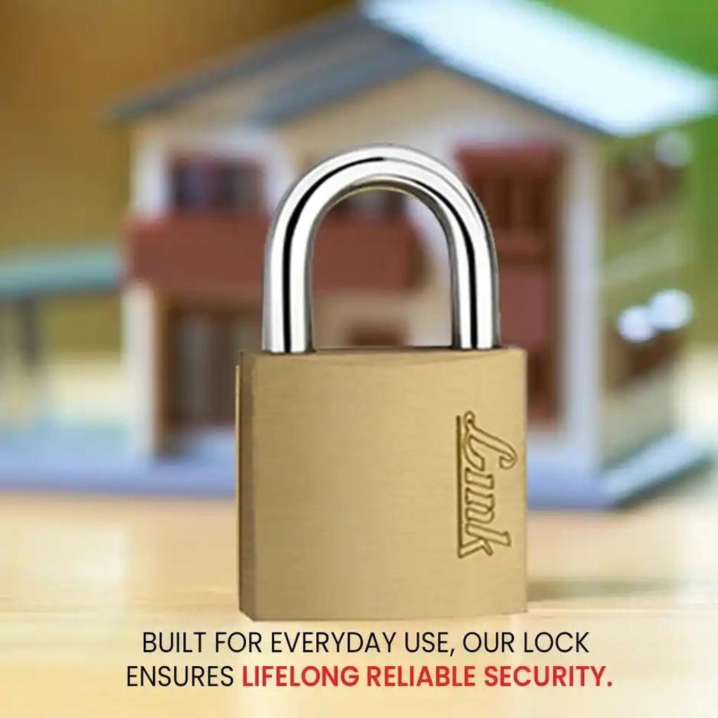 Link PT-20 Small Brass Travel Lock | Compact & Durable | 3 Keys | 15-Year Warranty