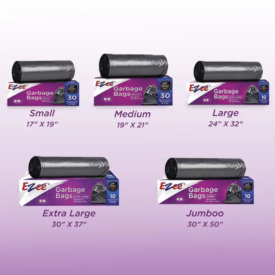 Ezee Black Garbage Bags Medium - 19 x 21 Inch — photo 3