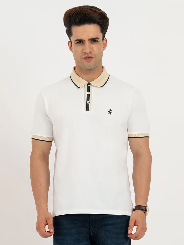 Polo T Shirts for Men in White | Classic Polo T Shirts