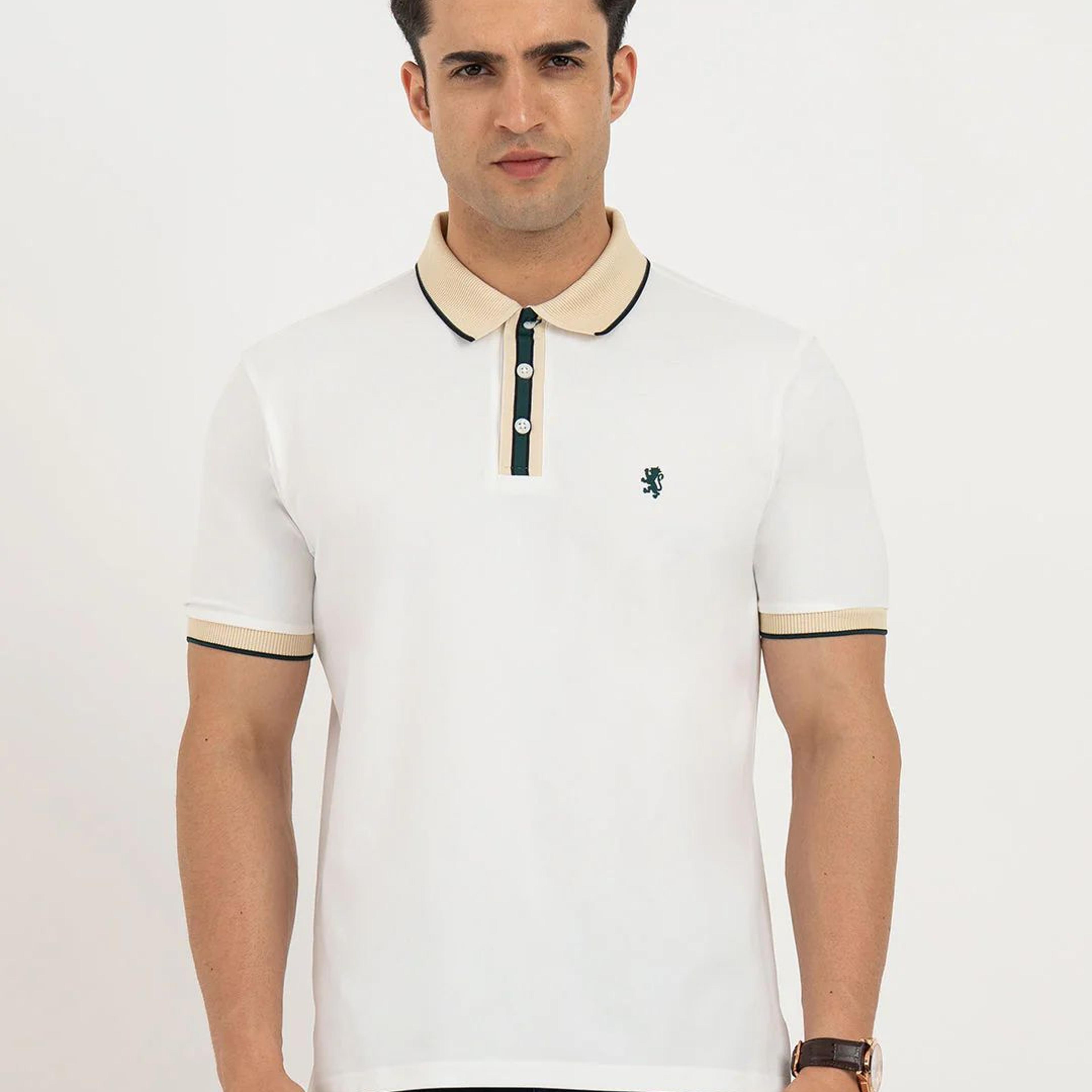 Polo T Shirts for Men in White | Classic Polo T Shirts
