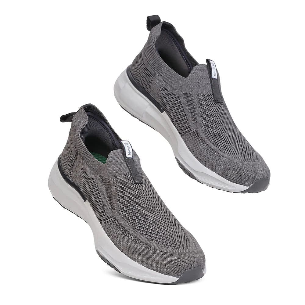Leap7X by Liberty Men's CHICAGO-1 Dark Grey Slip-On Walking Shoes - EAZYGO Technology with Ortholite Insole — photo 7