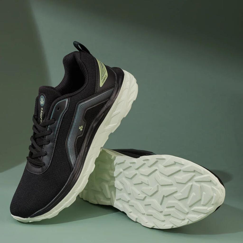 SKEDO Black Men's Running Shoes