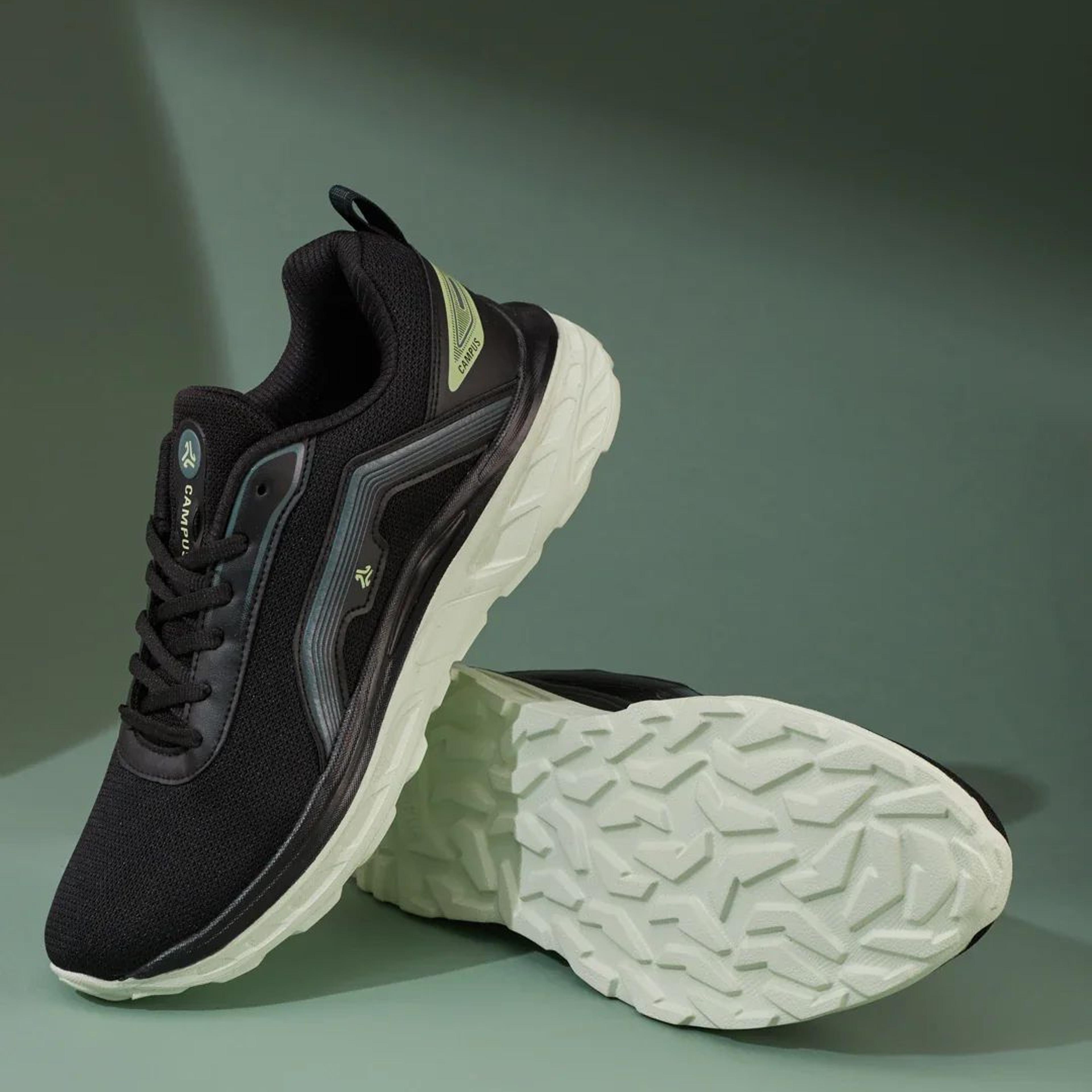 SKEDO Black Men's Running Shoes
