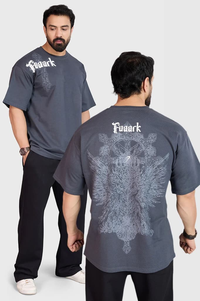 Eagle Oversized T-shirt Dark Grey — XS