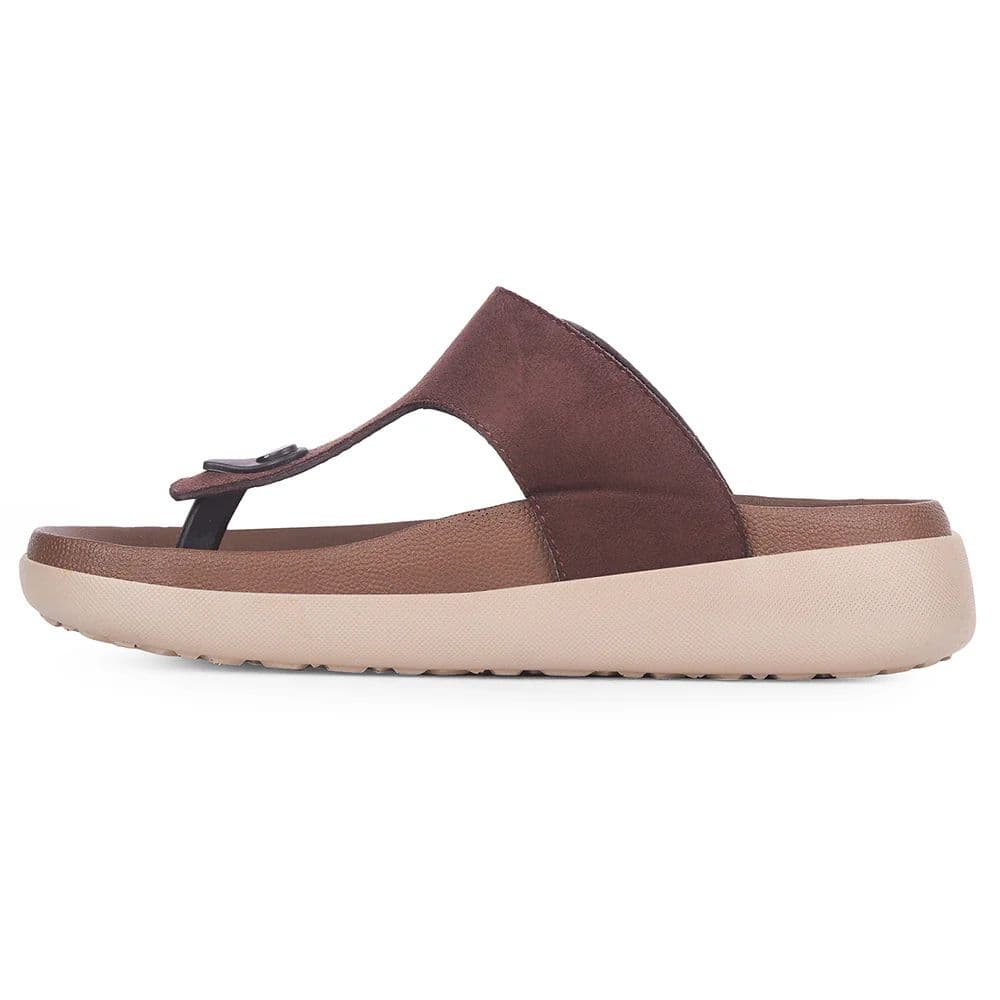 Healers Dark Brown Casual Flat Sandal for Men VAL-38E By Liberty — photo 5