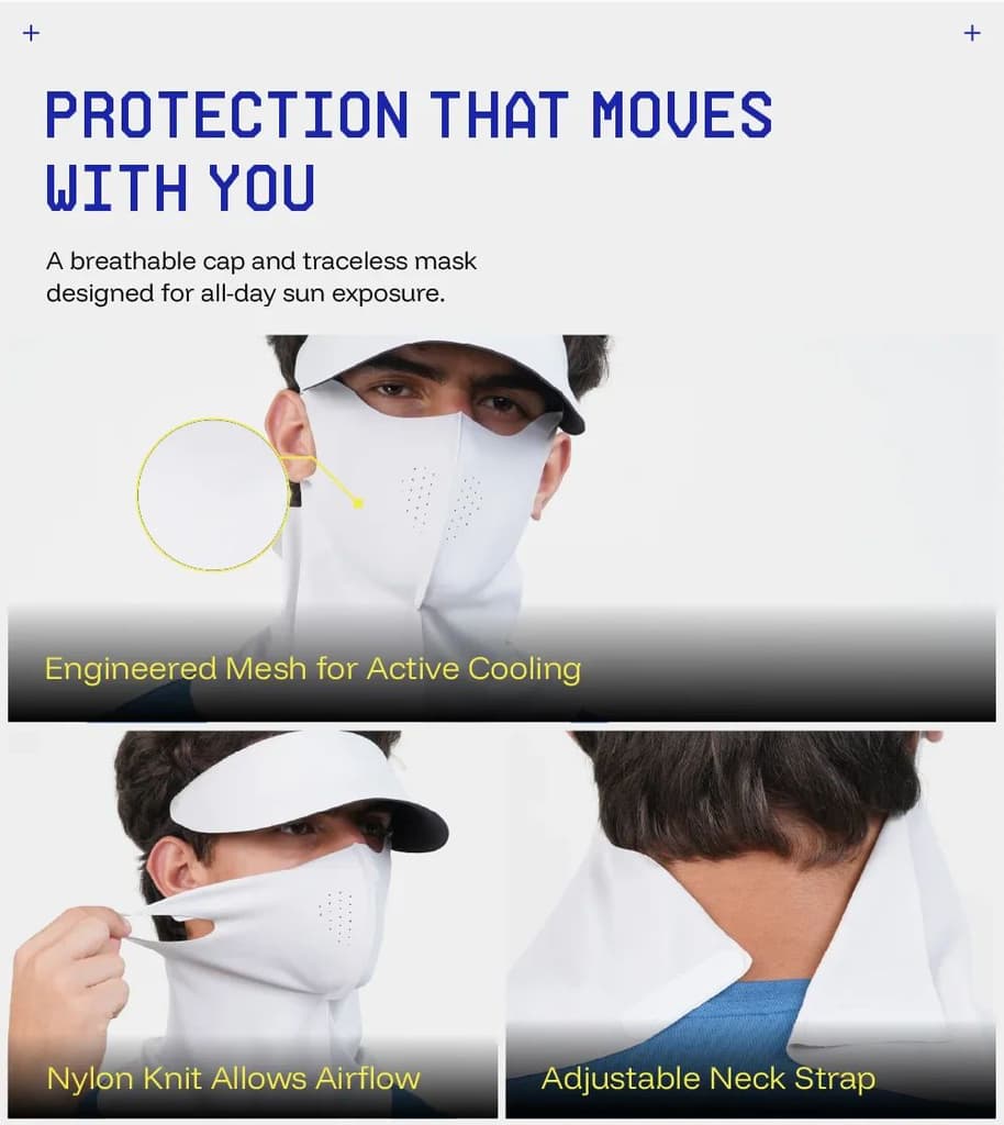 Sunscreen Mask with Neck Cover & Ditachable Visor — photo 6