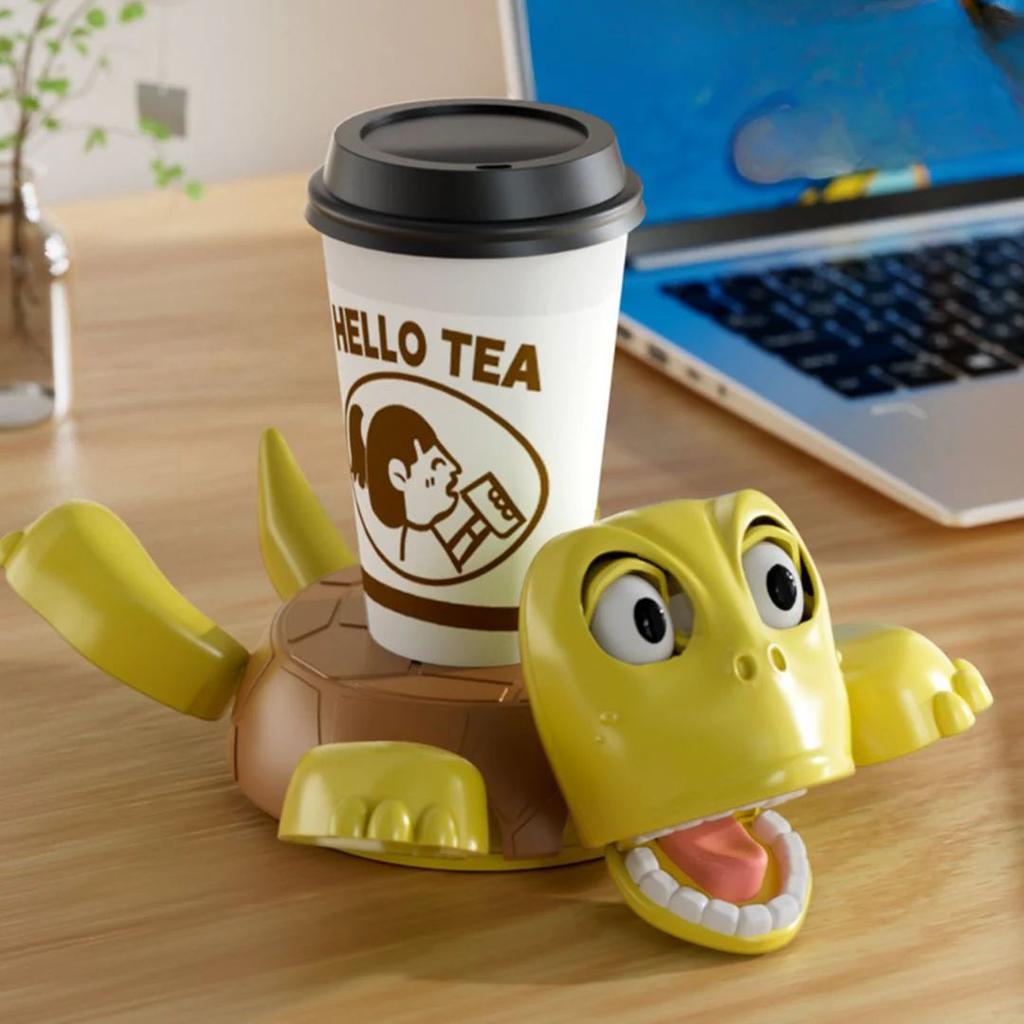 Turtle Funny Coaster – Hilariously Quirky Frightened Turtle Mug Mat — photo 2