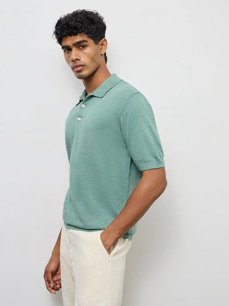 ETA Sage Relaxed-Fit Cotton-Blend Polo T-Shirt — photo 3