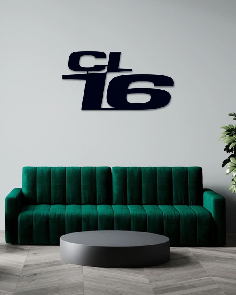 F1 CHARLES LECLERC LOGO METAL WALL ART