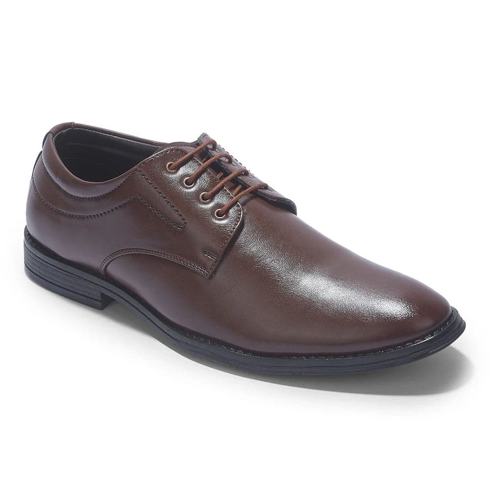 Fortune HML-86E Brown Formal Lacing Derby Shoes for Men by Liberty — 6/40 / Brown