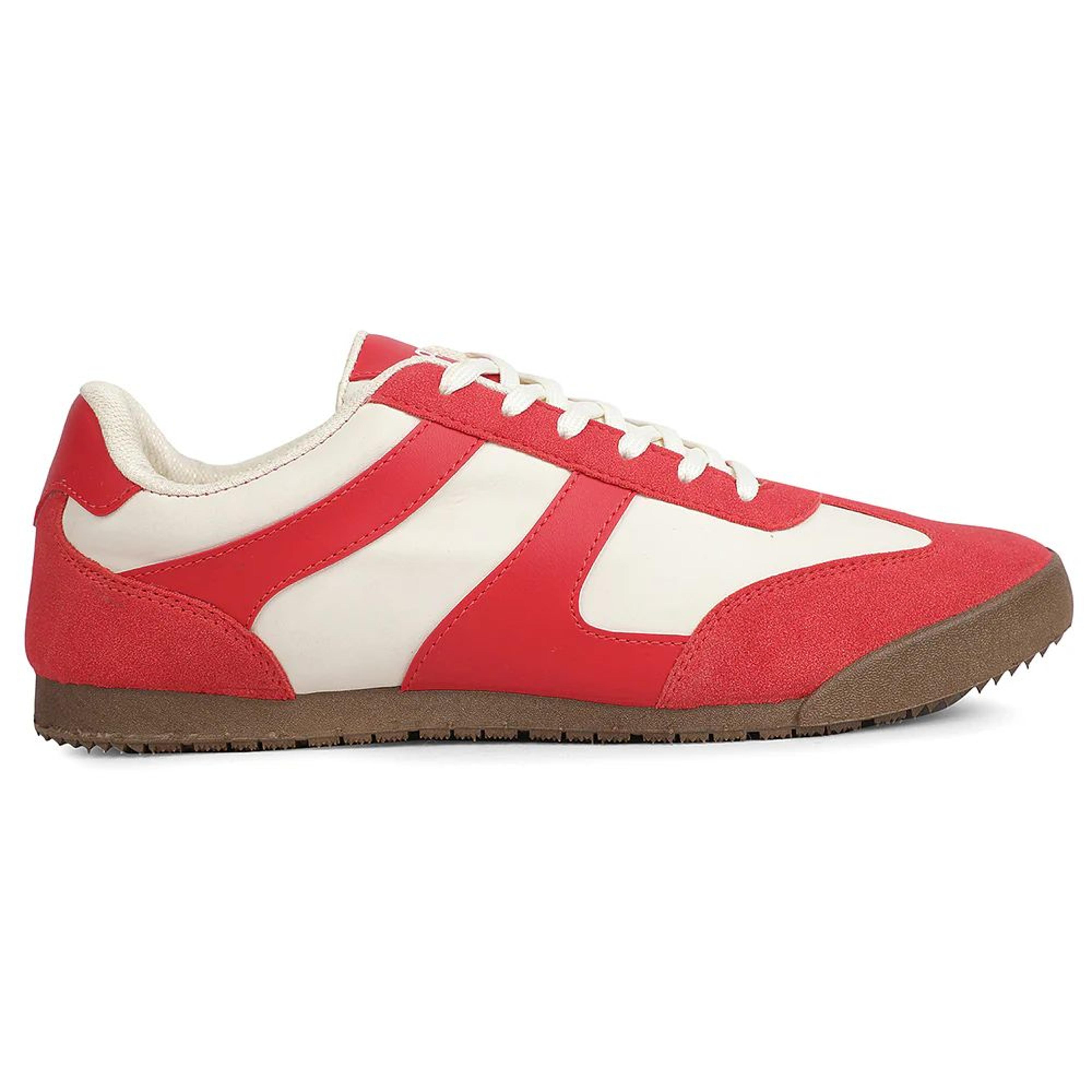 Leap7x Red Casual Lacing Sneakers For Men DECIAN-4E By Liberty