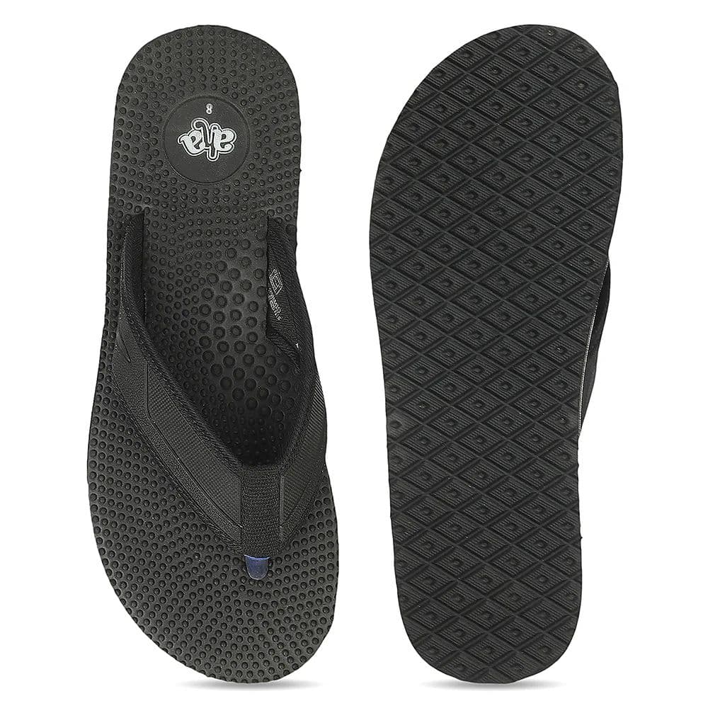 A-HA AGL-156E Black Casual Slip on Slippers for Men by Liberty — photo 4