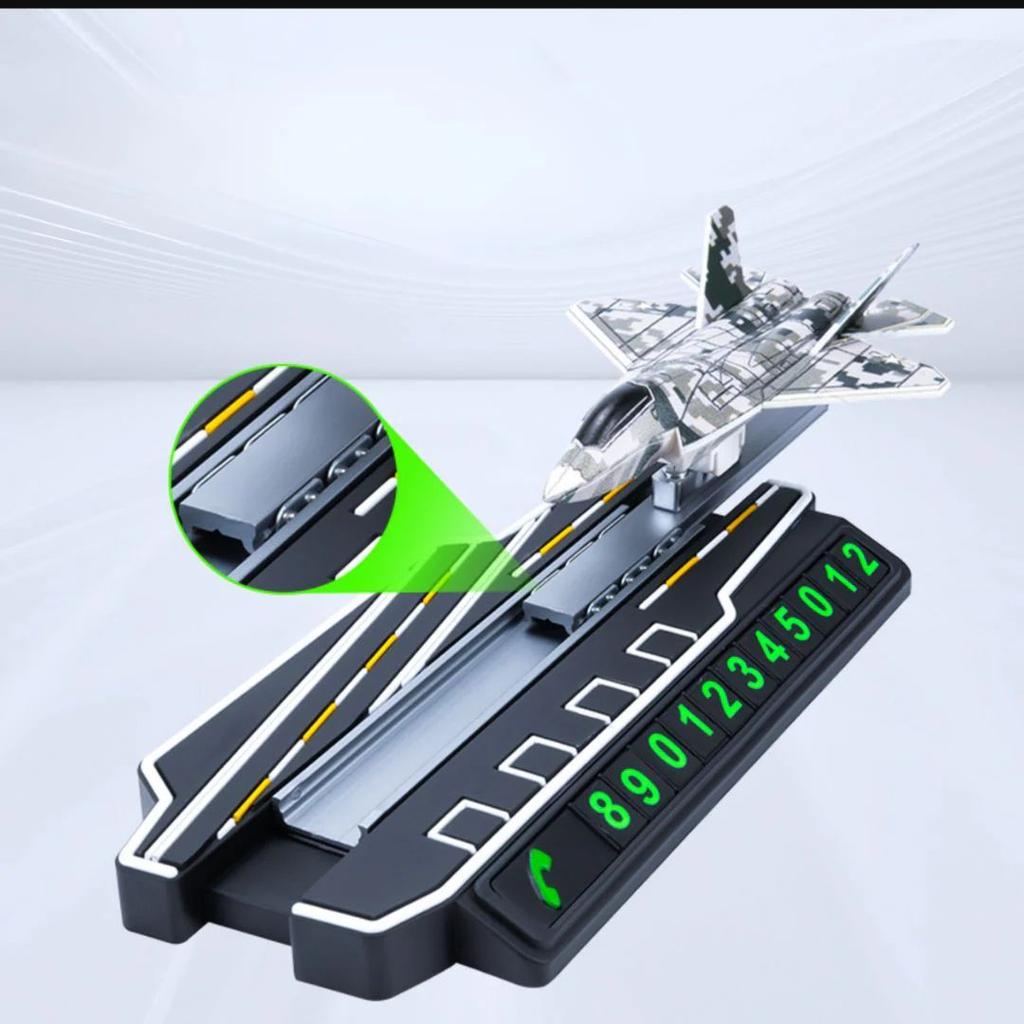 Sliding Fighter Jet Dashboard Decor – With Hidden Phone Number Display — photo 2
