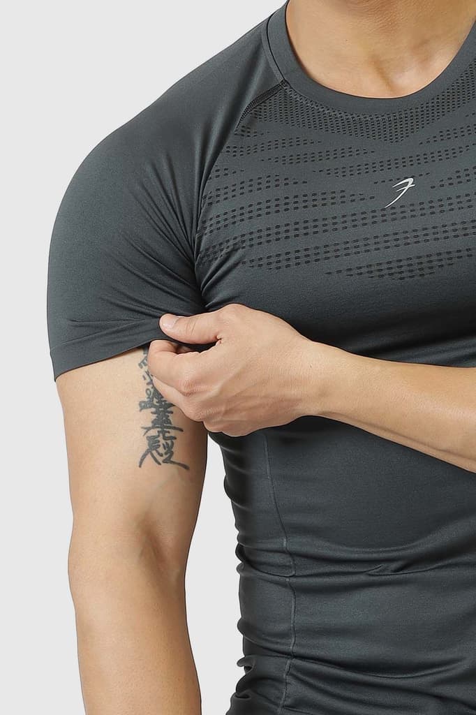 Power Seamless T-shirt Grey/Logo — photo 4