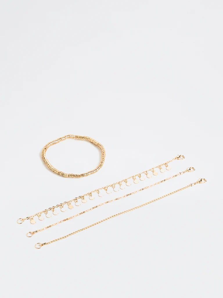 Westside Accessories Gold Stack Bracelets - Pack of 4 — photo 2