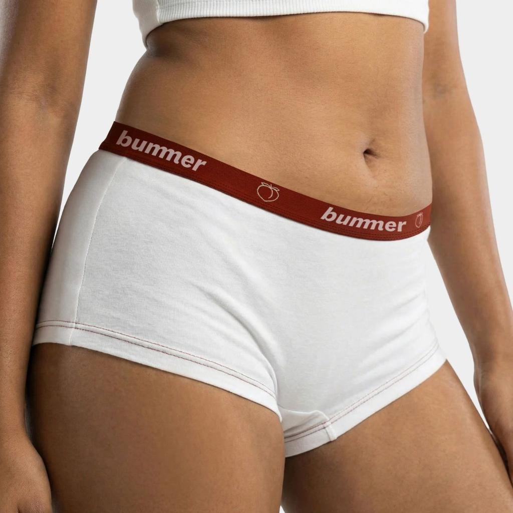 Cotton Stretch Boy Shorts - Blanc — photo 10