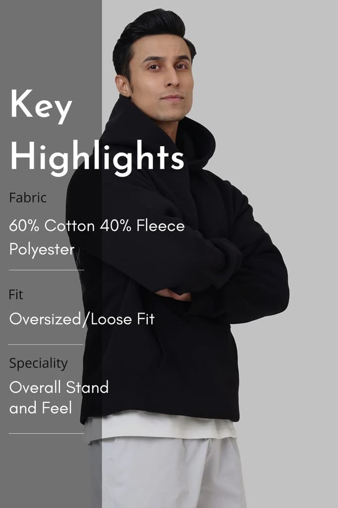 Rage Oversized Hoodie Black — photo 8