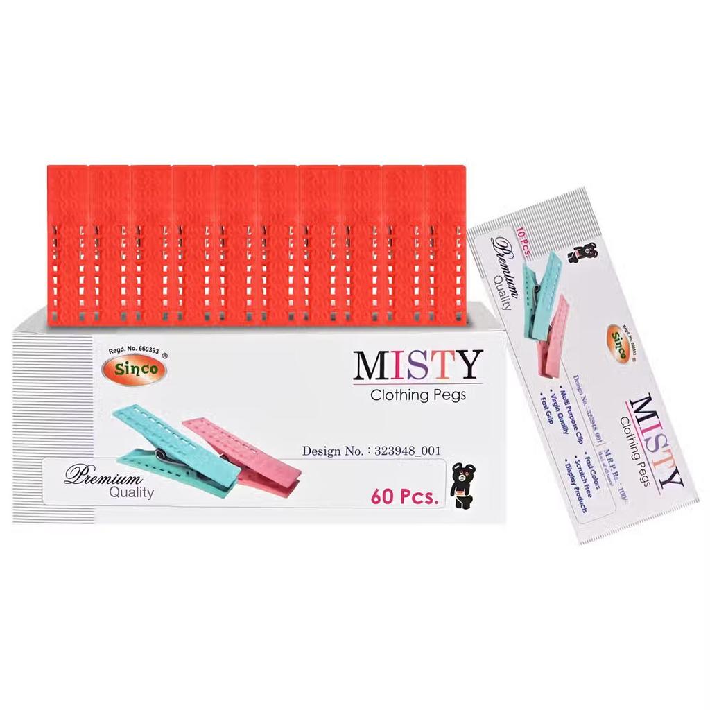 Sinco Misty Cloth Clips / Cloth Pegs - Pack of 1 (10 Pieces) - Red — photo 2