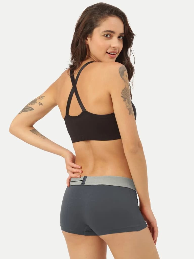 Women's Micro Modal Boy Shorts with Cult Waistband (Pack of 1) — photo 2