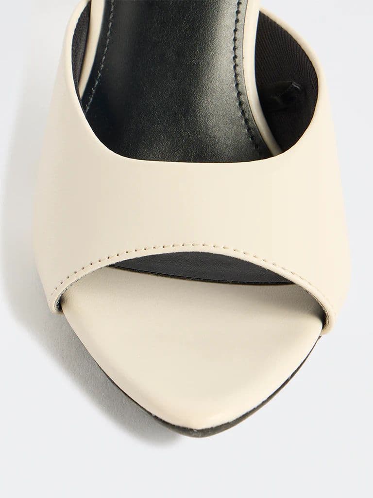 LUNA BLU Ivory Stiletto-Heel Sandals — photo 4