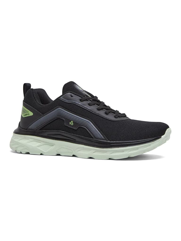 SKEDO Black Men's Running Shoes — Black / 6