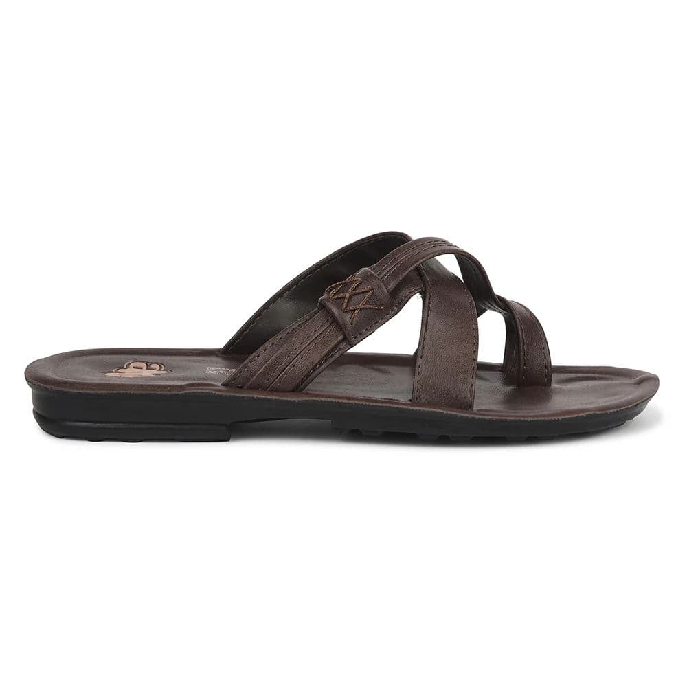 A-HA Brown Casual Flat Sandal For Men MPU-60 By Liberty — photo 2