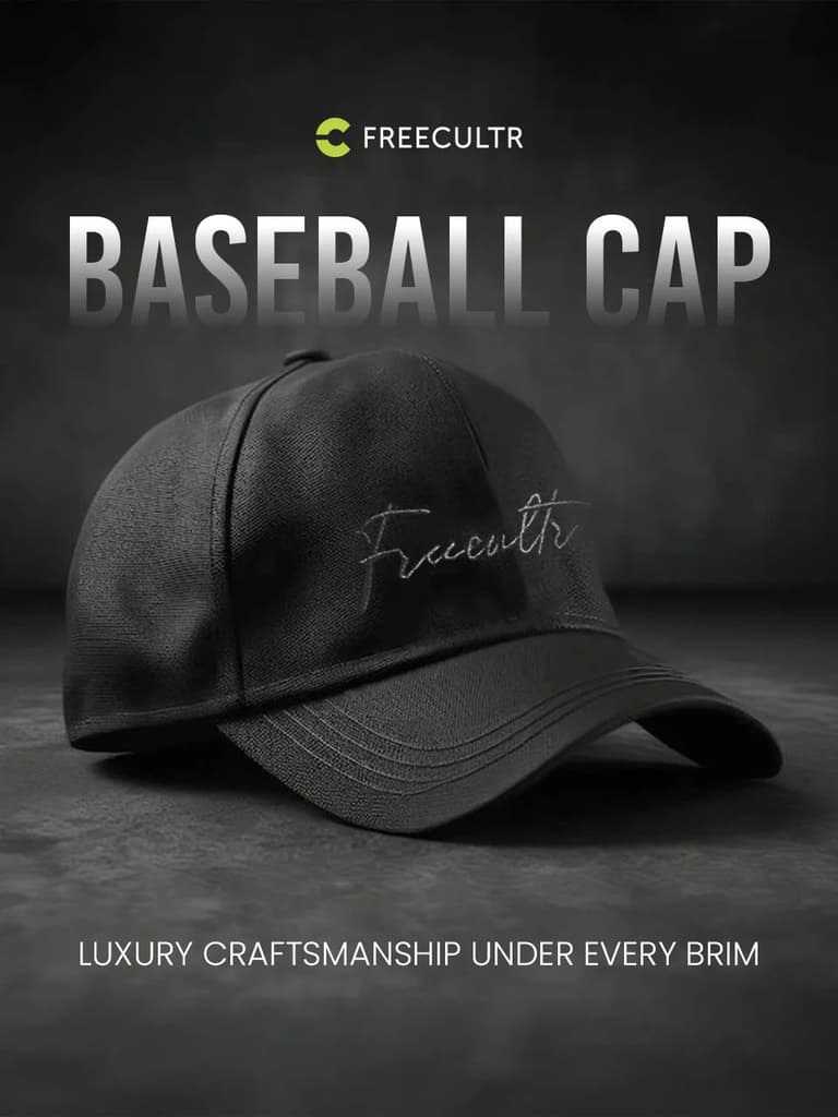 Unisex Baseball Cotton Twill Cap | Black
