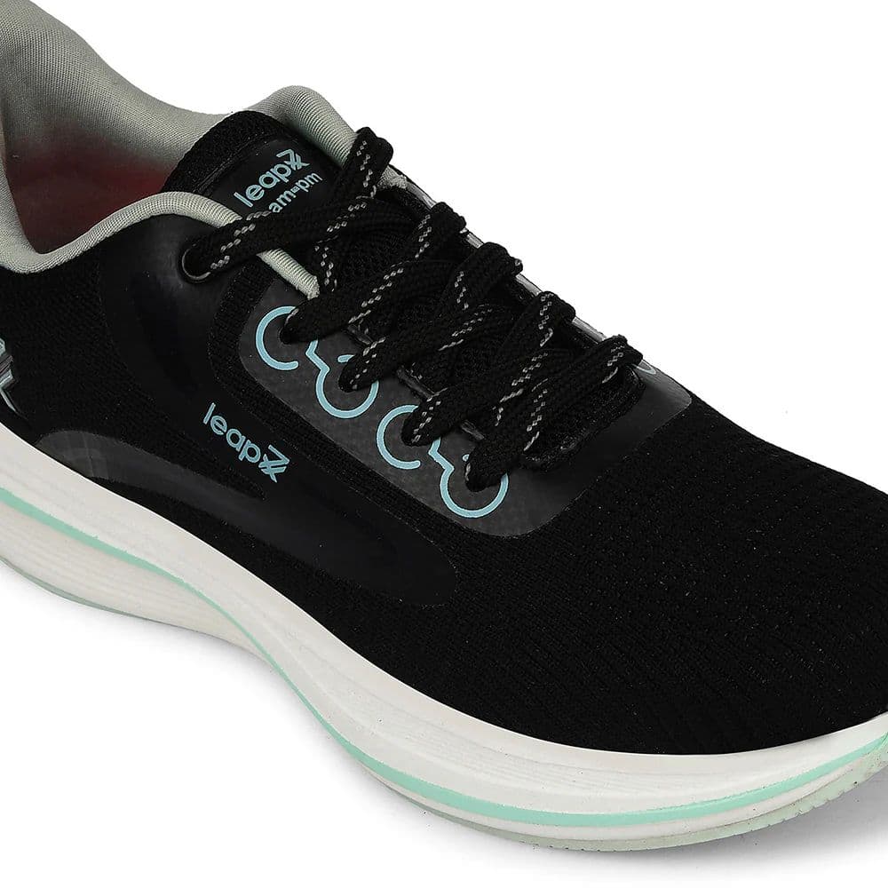 Leap7x Black Sports Lacing Running Shoes For Women ROSY-1 By Liberty — photo 4