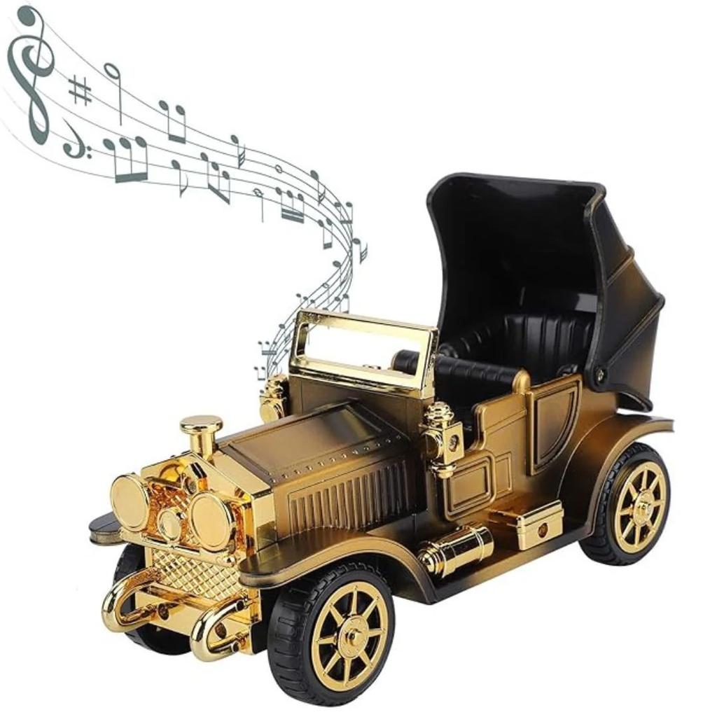 Retro Vehicle Music Box – Wind-Up Moving Vintage Car Model — photo 2