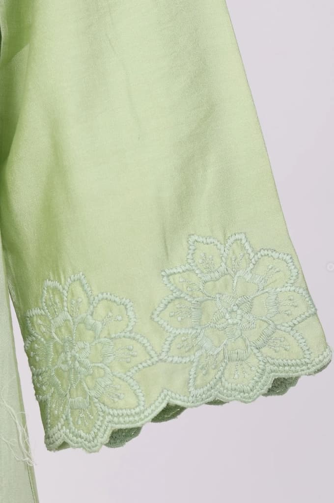 Sea Green Thread Embroidered Straight Kurta — photo 7