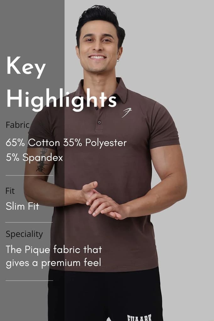 Polo T-shirt Brown — photo 7
