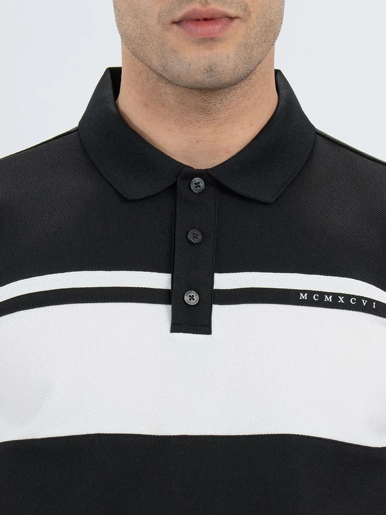 T Shirts for Men in Black | Polo Half Sleeve T Shirt — photo 4