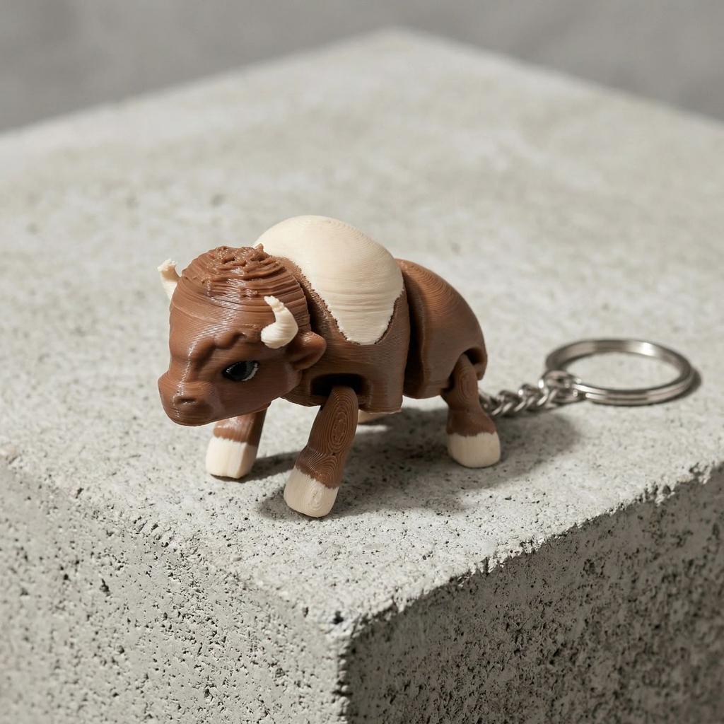 Bison Keychain