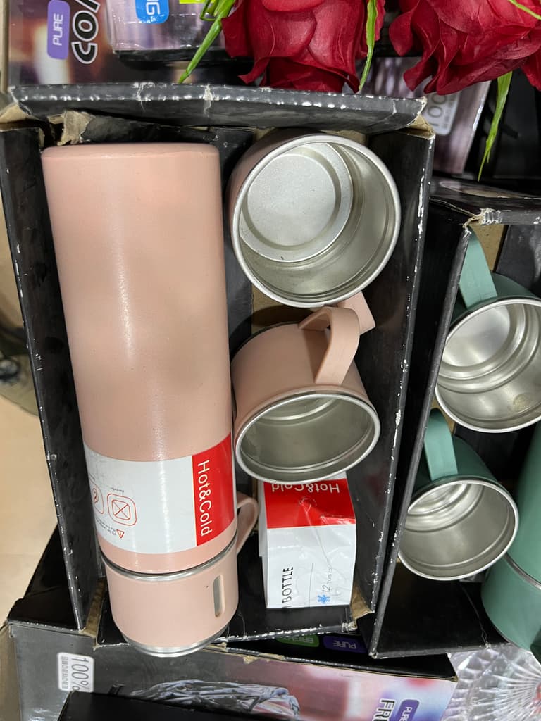 Hot & Cold Beverage Cooler | Insulated | Plastic | Pink