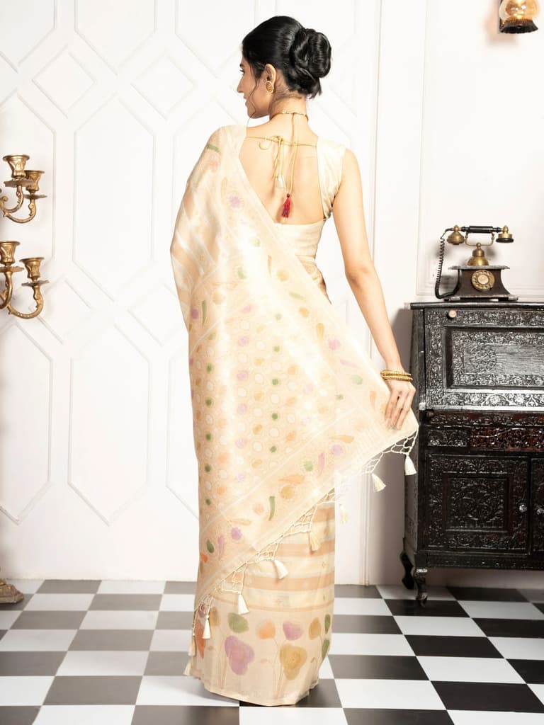 Mimosa Women's Woven Design Banarasi Style Art Silk Saree With Blouse Piece : SA00002064PSFREE — photo 4