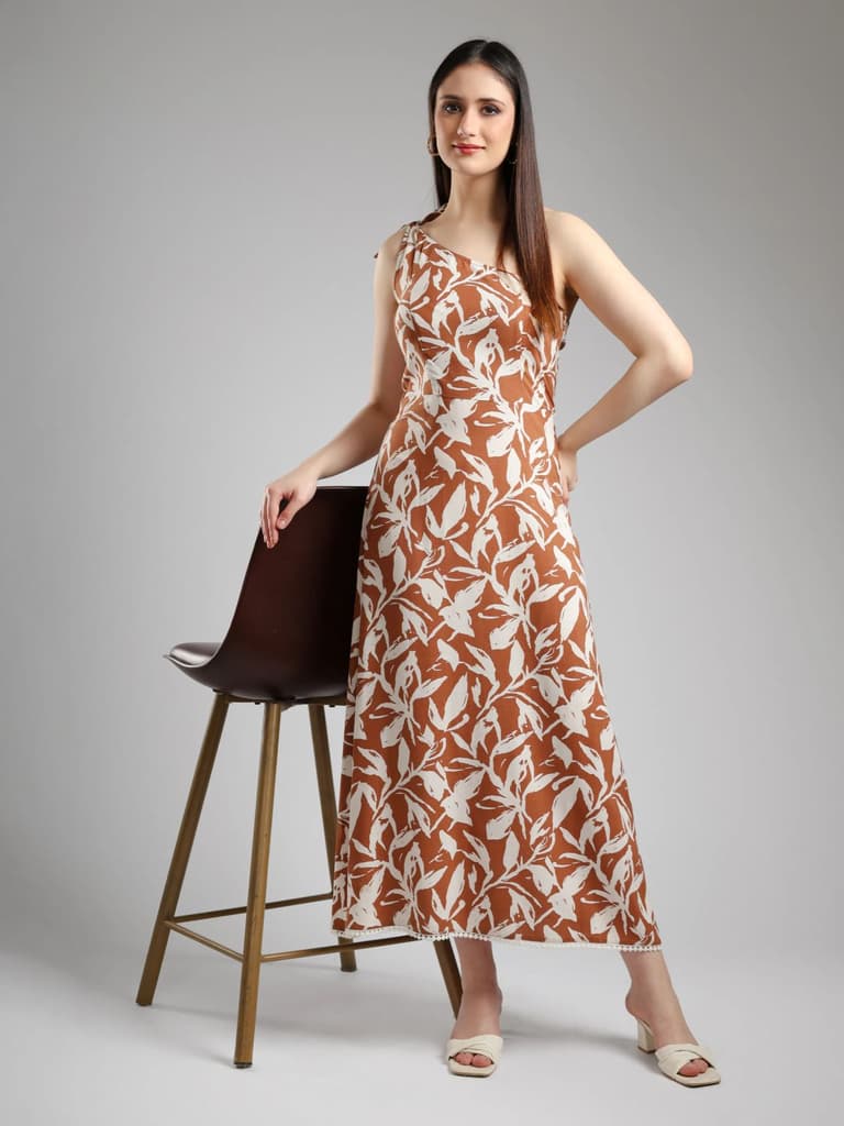 Alizeh One Shoulder Dress- Printed — photo 2