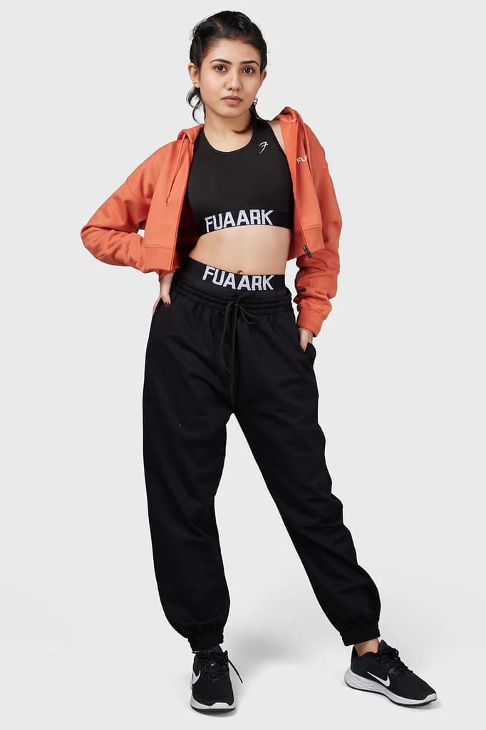 Signature Oversized Cropped Jacket Orange — XS