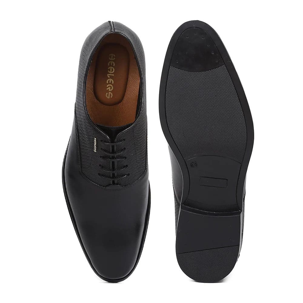 Healers LRF-6 Black Formal Lacing Oxford Shoes for Men by Liberty — photo 4