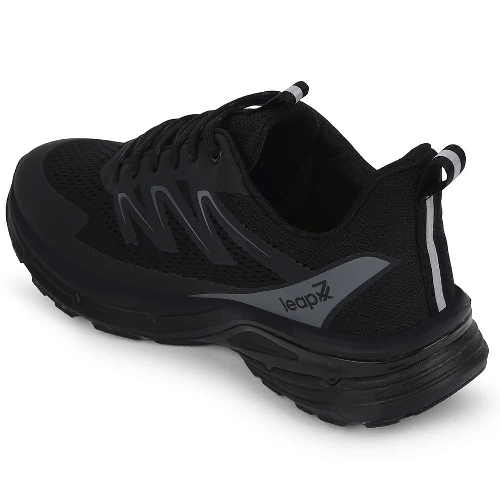 Leap7x Black Casual Lacing Running Shoes For Men MEKSHAW-1E By Liberty — photo 5