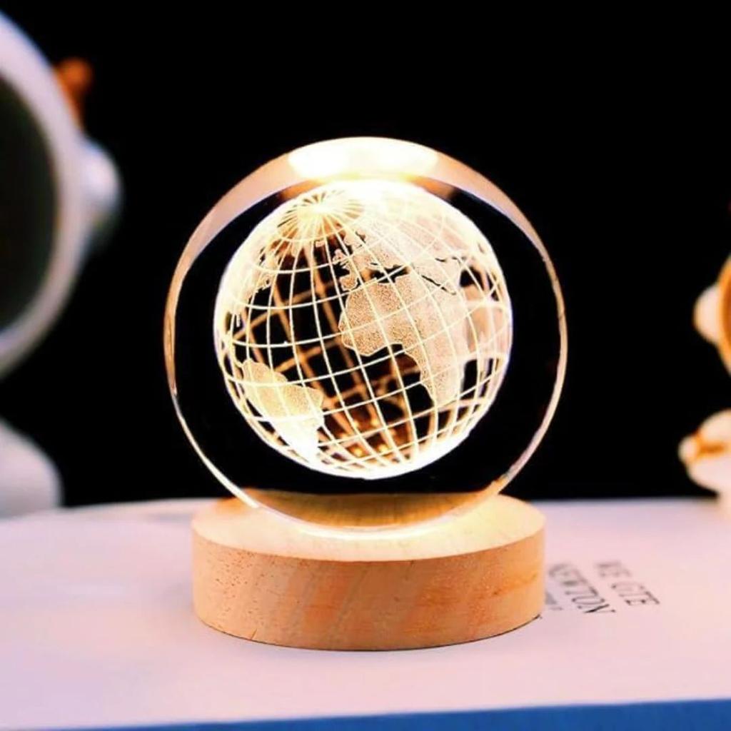 3D Globe Crystal Lamp | Gift For Your World — photo 2