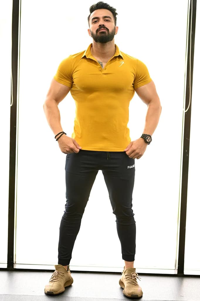 Polo T-shirt Mustard — photo 5